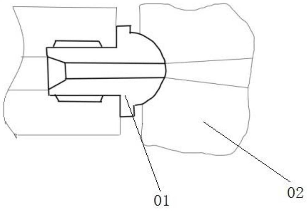 Flexible nozzle head of core making machine and mounting method of flexible nozzle head and mold