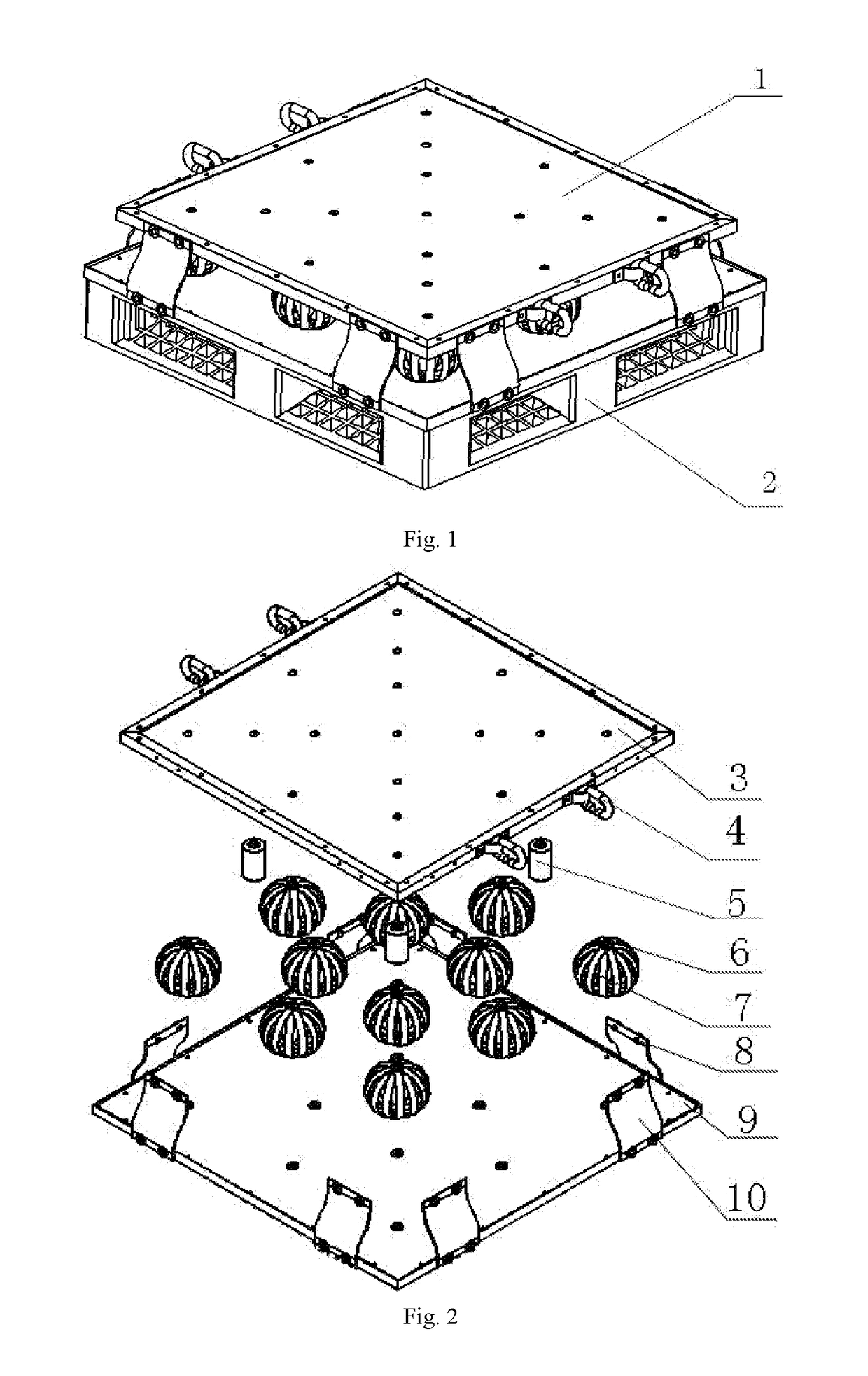 Vibration isolation pallet