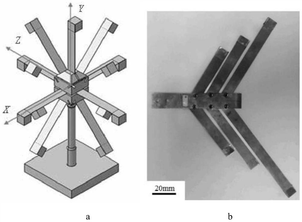 Multi-section bifurcated dense-frequency piezoelectric plate energy capturing device based on torsional vibration