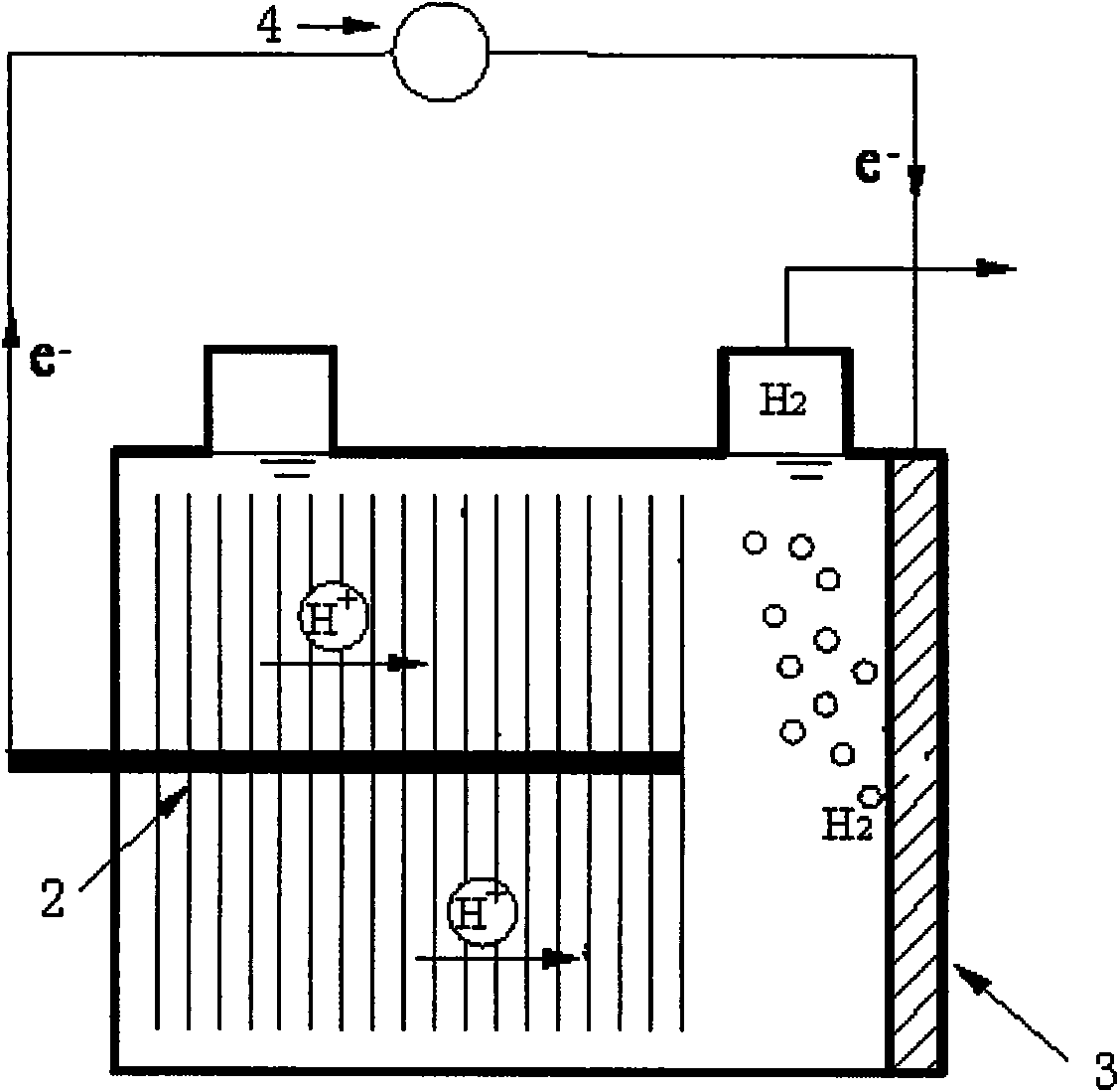 Method for generating hydrogen in microorganism electrolysis cell with protein