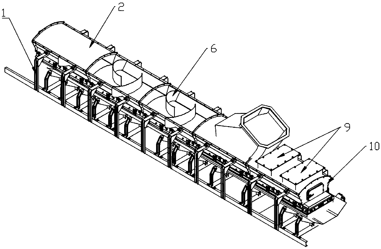 Air and material separated dual-channel dust suppression guide chute