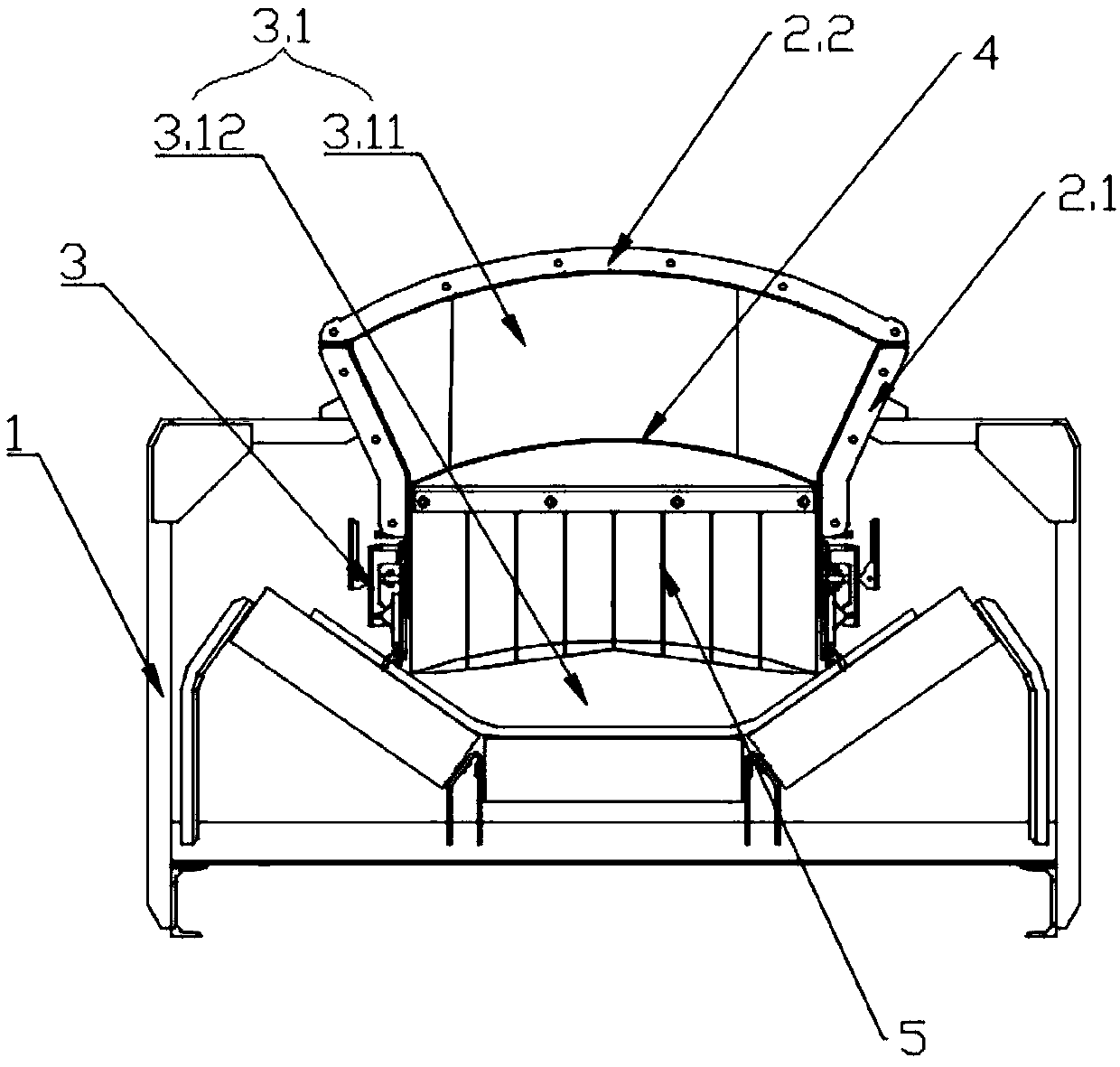 Air and material separated dual-channel dust suppression guide chute