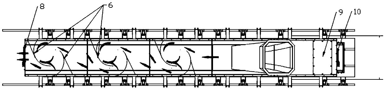 Air and material separated dual-channel dust suppression guide chute