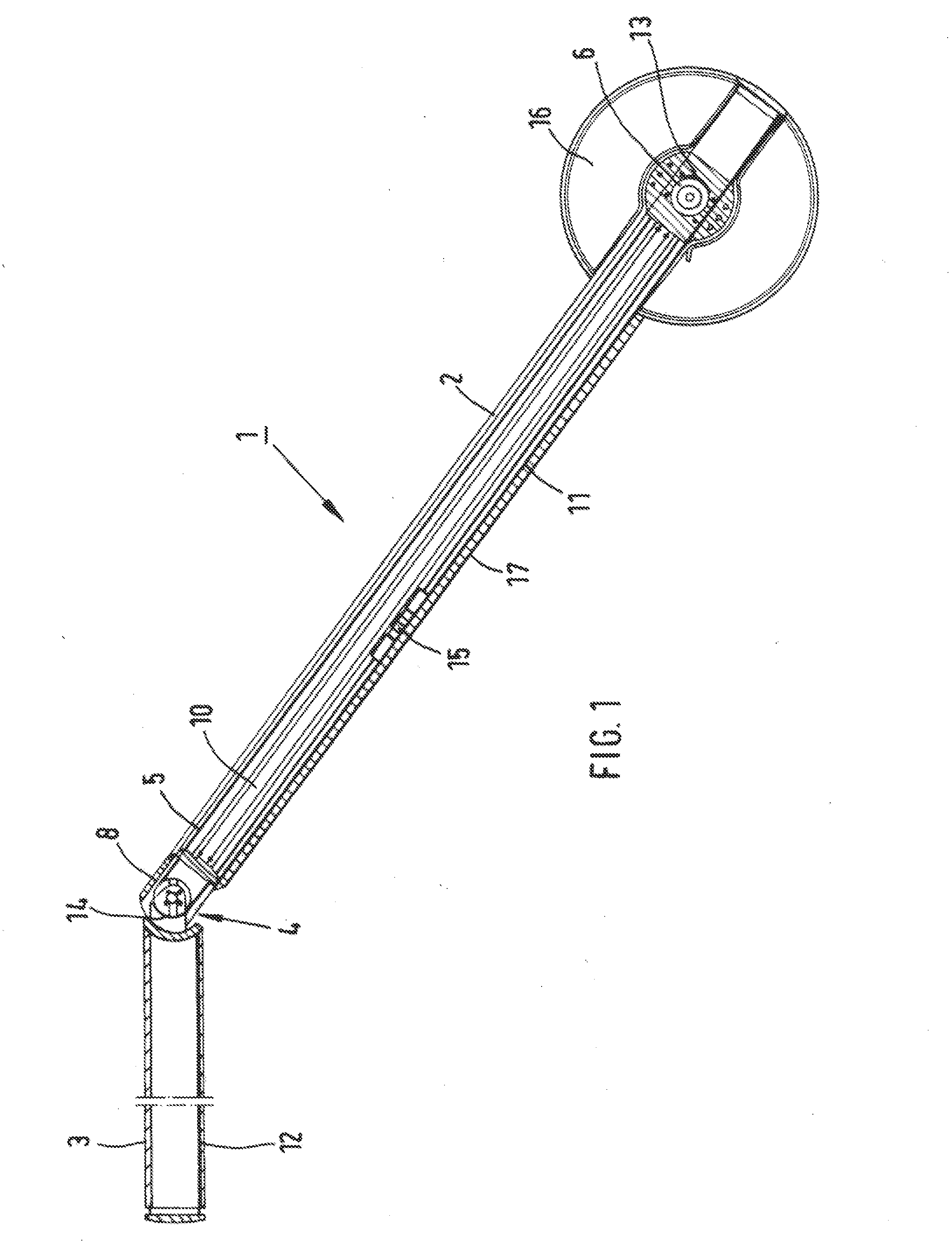 Barrier boom implemented as bendable boom of a vehicle barrier