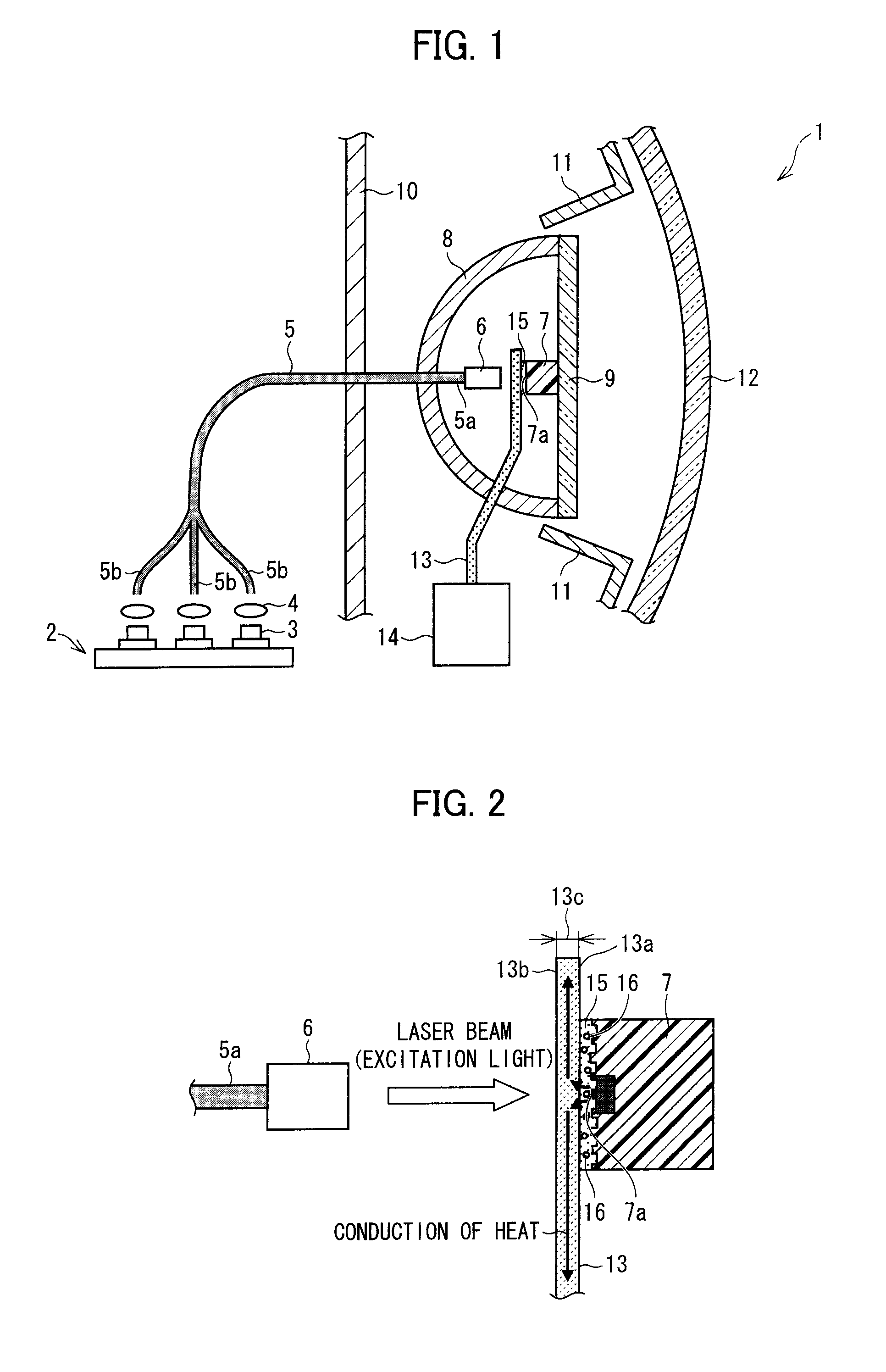 Light-emitting device, illuminating device, vehicle headlamp, and method for producing light-emitting device