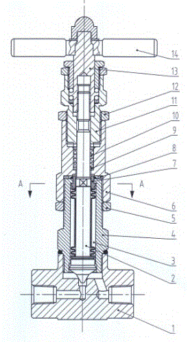 Valve rod irrotational structure of corrugated pipe check valve