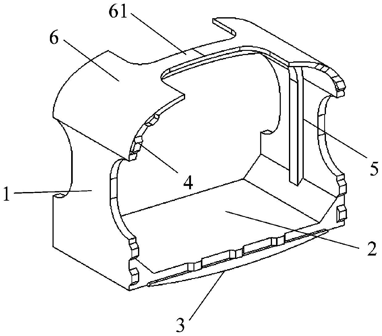 Fabricated railway tubular beam