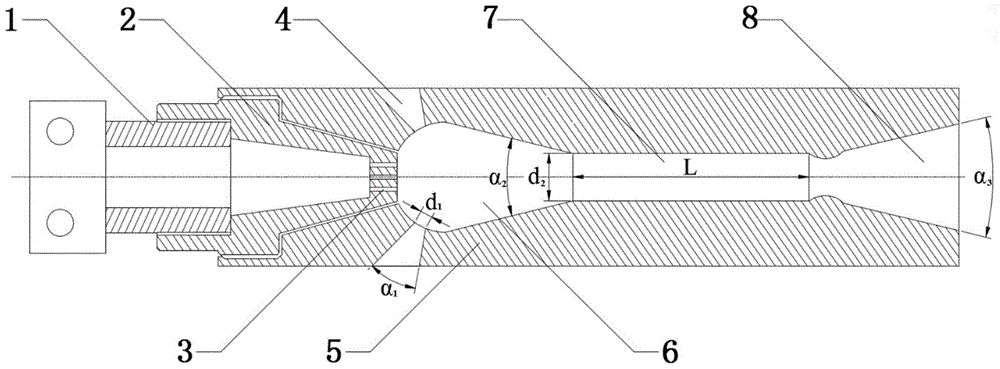 Multi-stage atomization type two-phase flow water mist generation device for controlling coal field fire