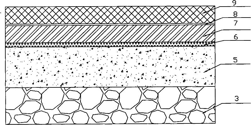 Pavement structure for structure transfer and performance recovery of semi-rigid base asphalt pavement