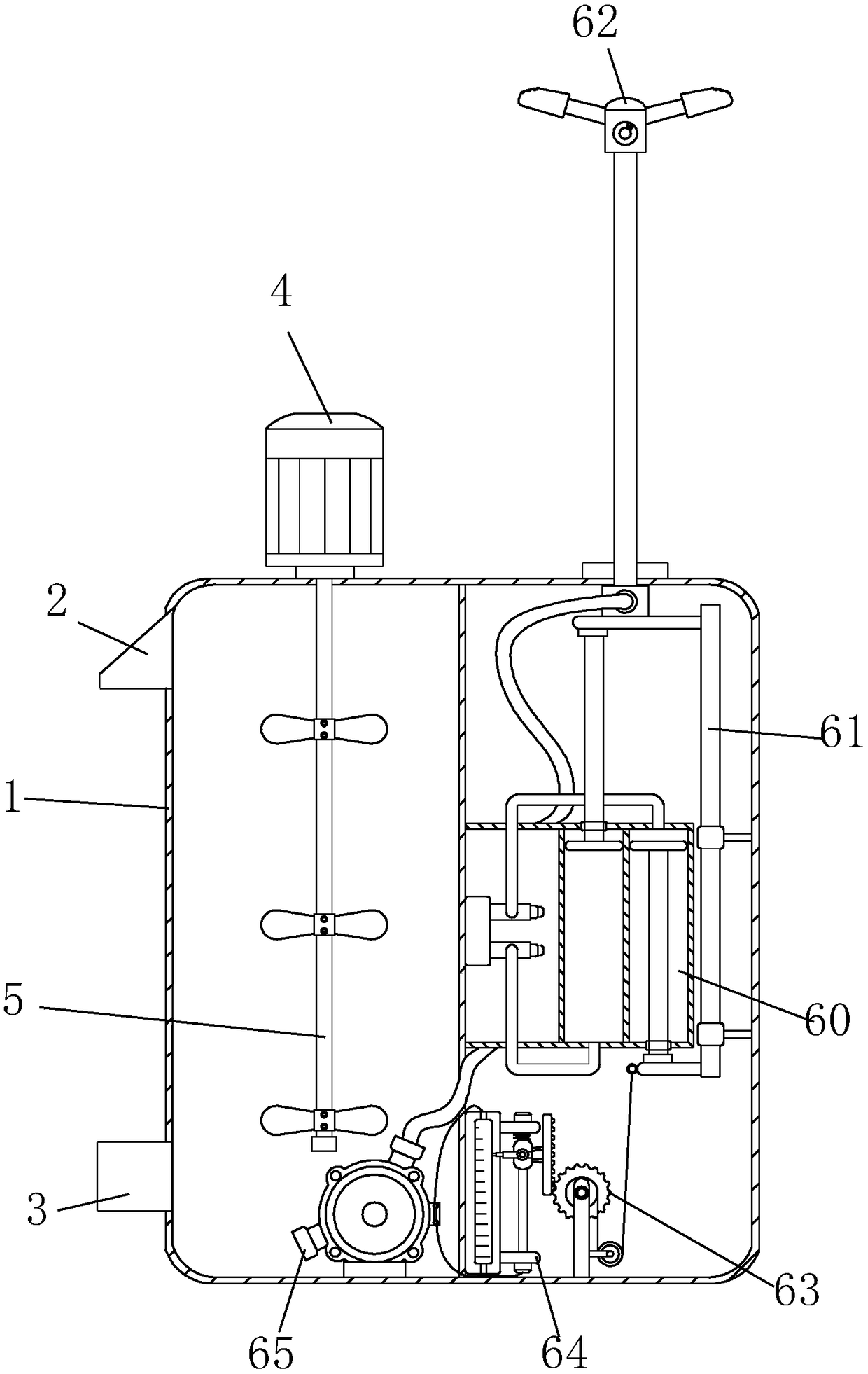 Lifting type sprinkling irrigation equipment with adjustable spraying force for planting fruit saplings