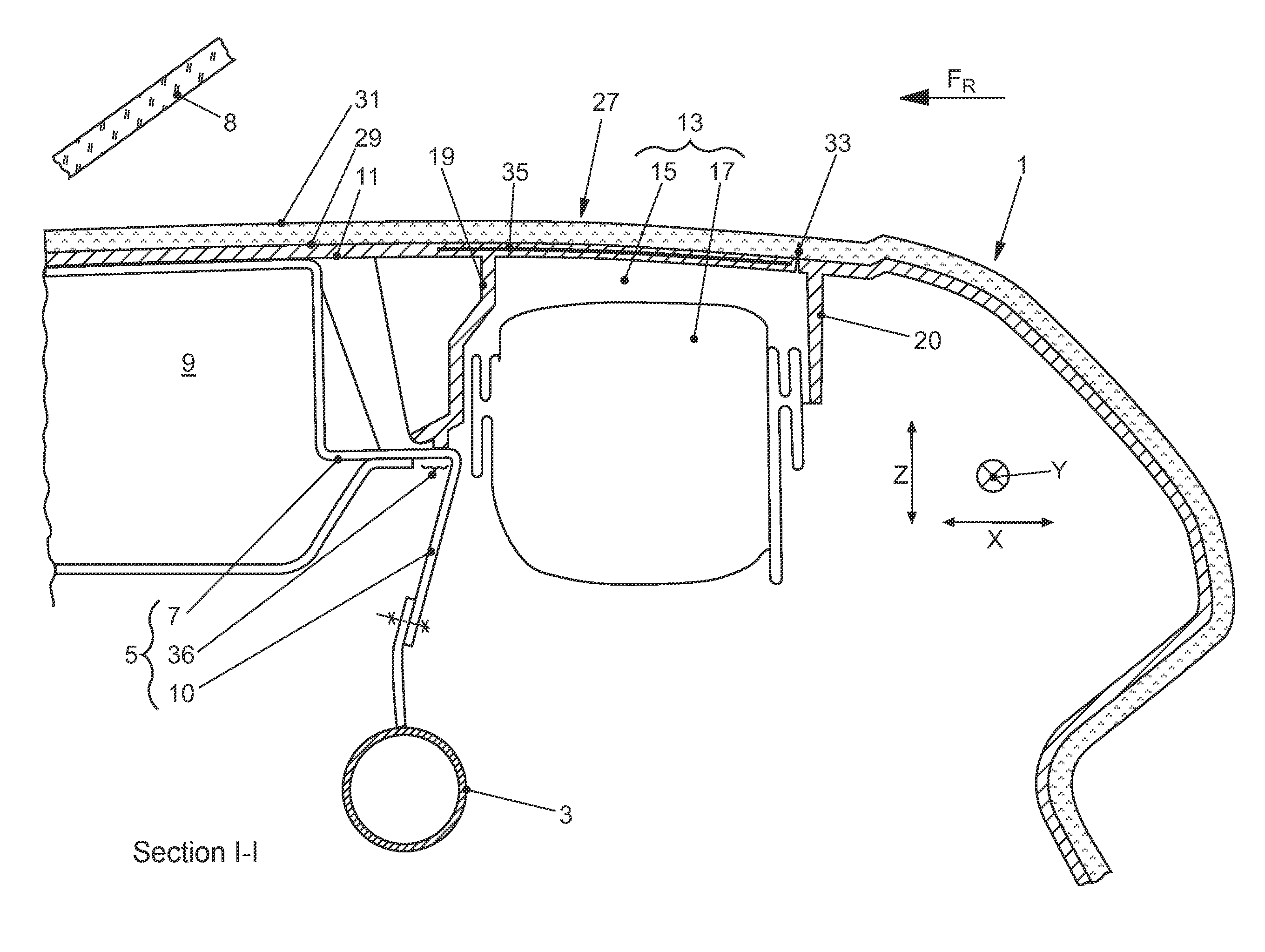 Instrument panel for a vehicle