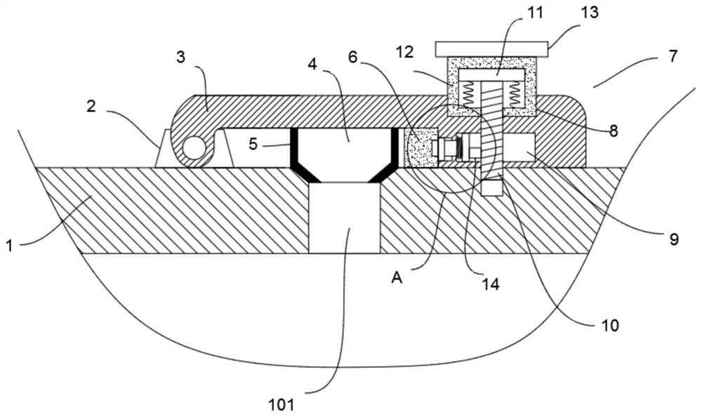 Fuel tank cap mounting device