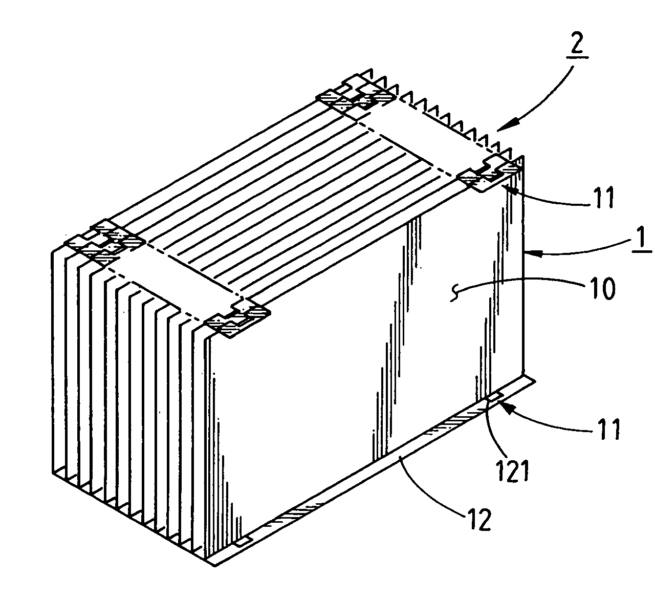 Heat sink element coupling structure