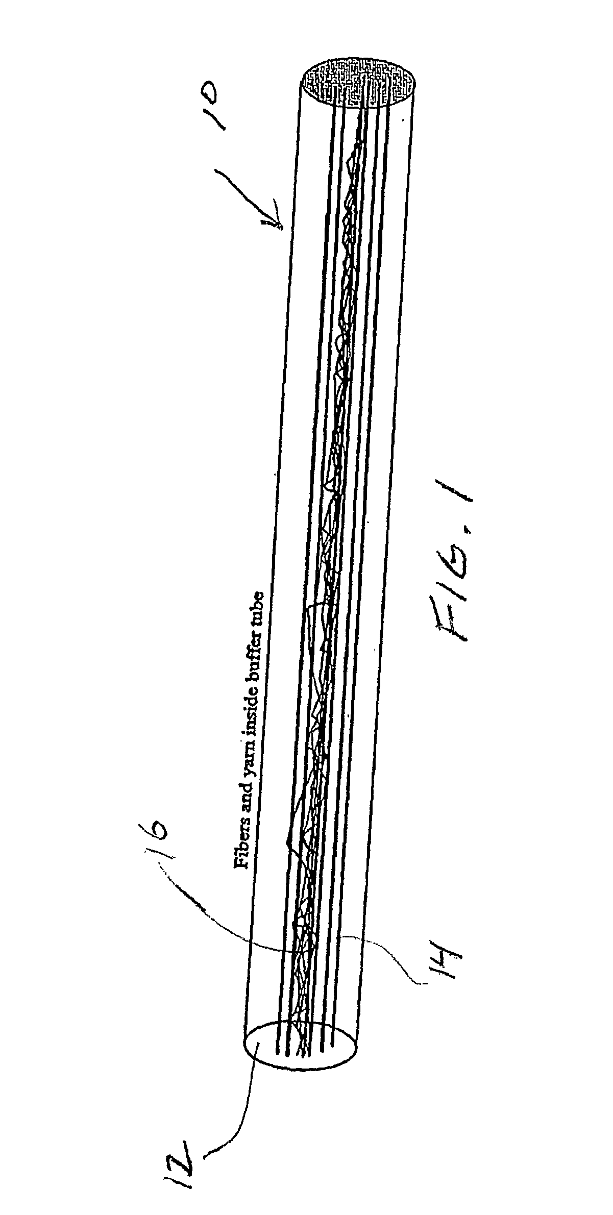 Grease-Free Buffer Optical Fiber Buffer Tube Construction Utilizing a Water-Swellable, Texturized Yarn