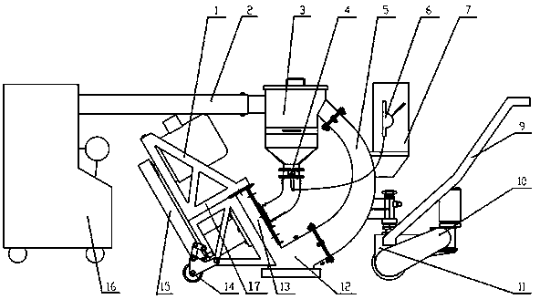 Movable intelligent shot blasting machine for plane