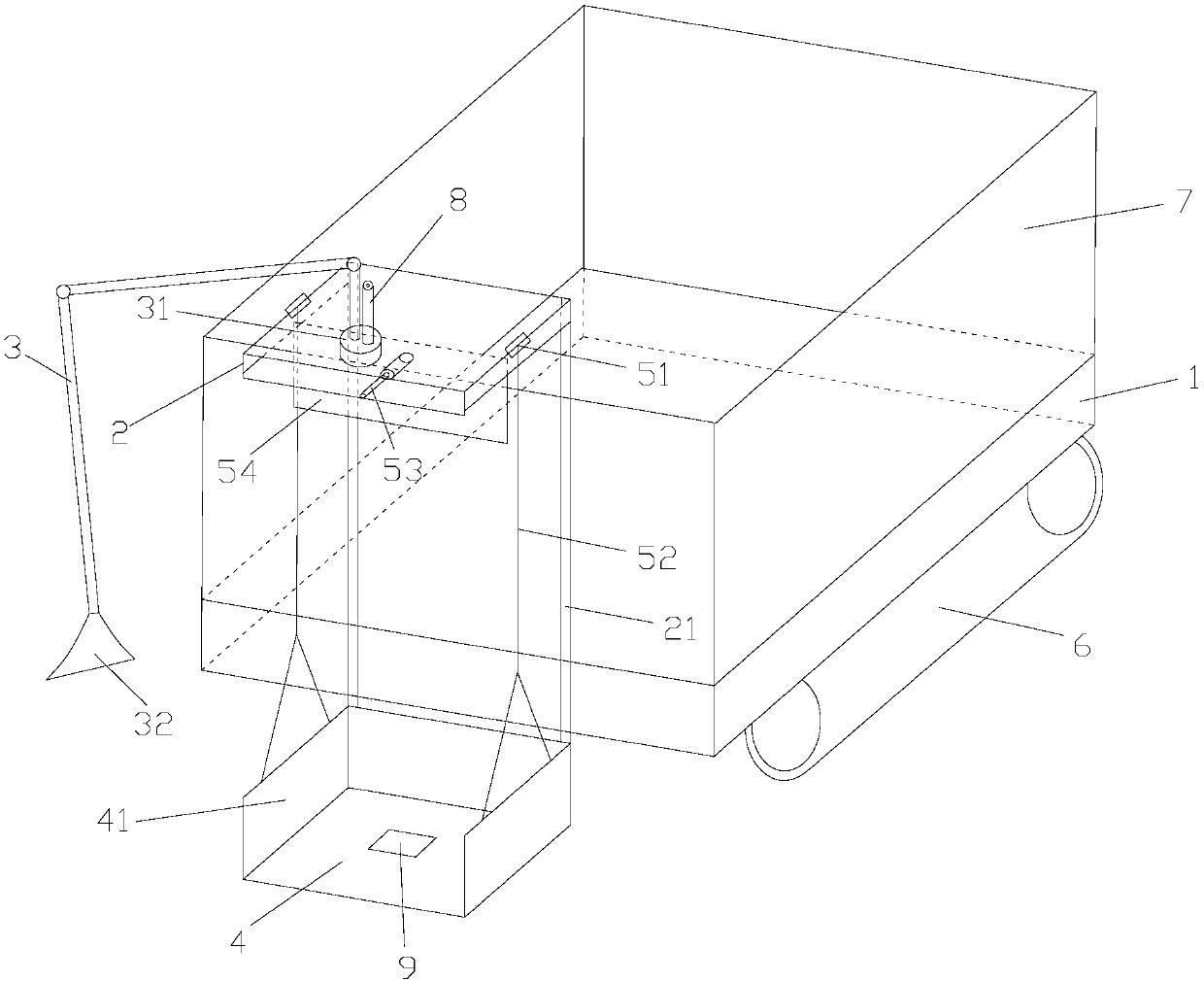 Lifting garbage conveying sanitation robot and control method thereof