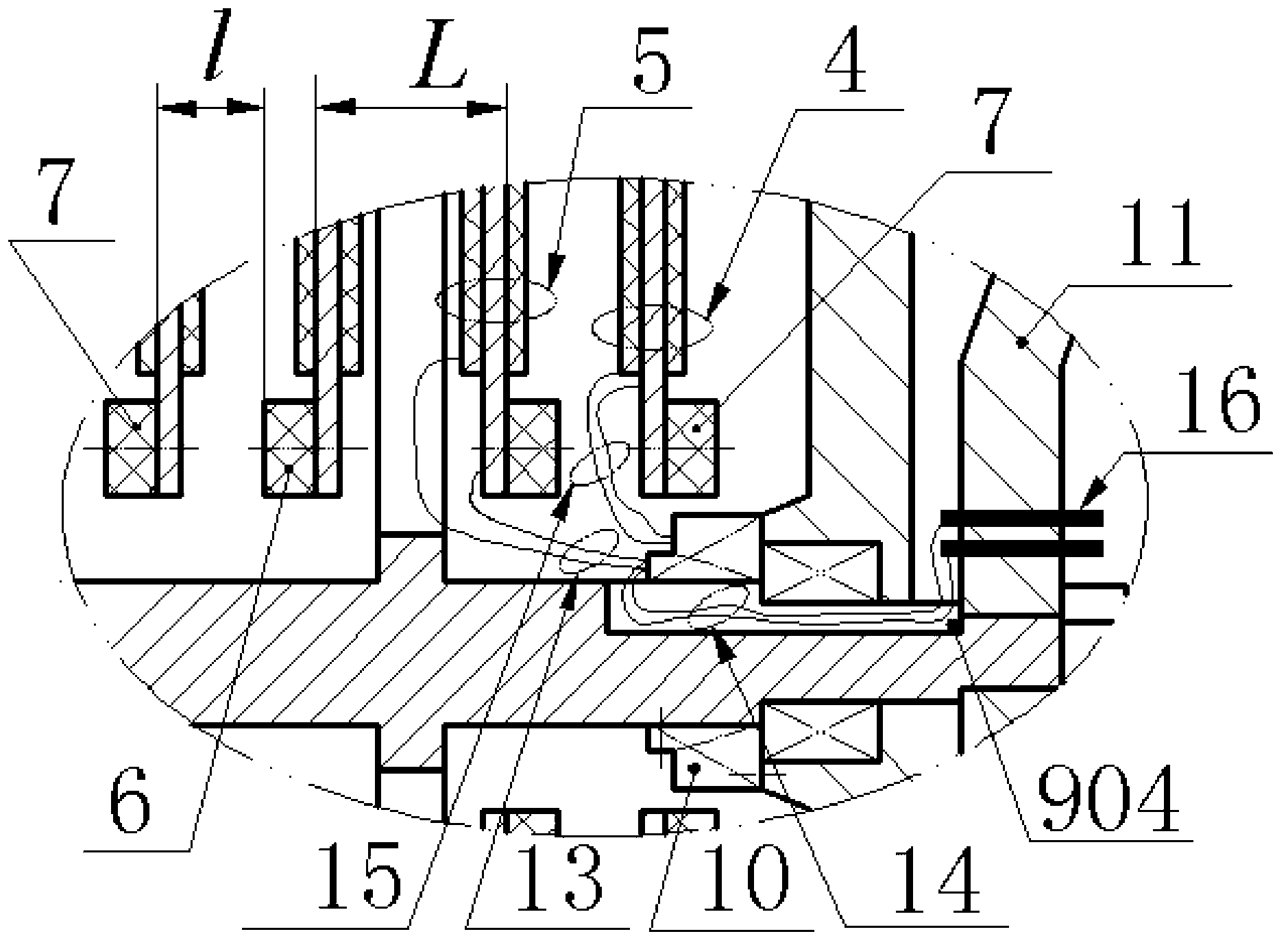 Overhanging type rotating generator based on piezoelectric cantilever mutual excitation