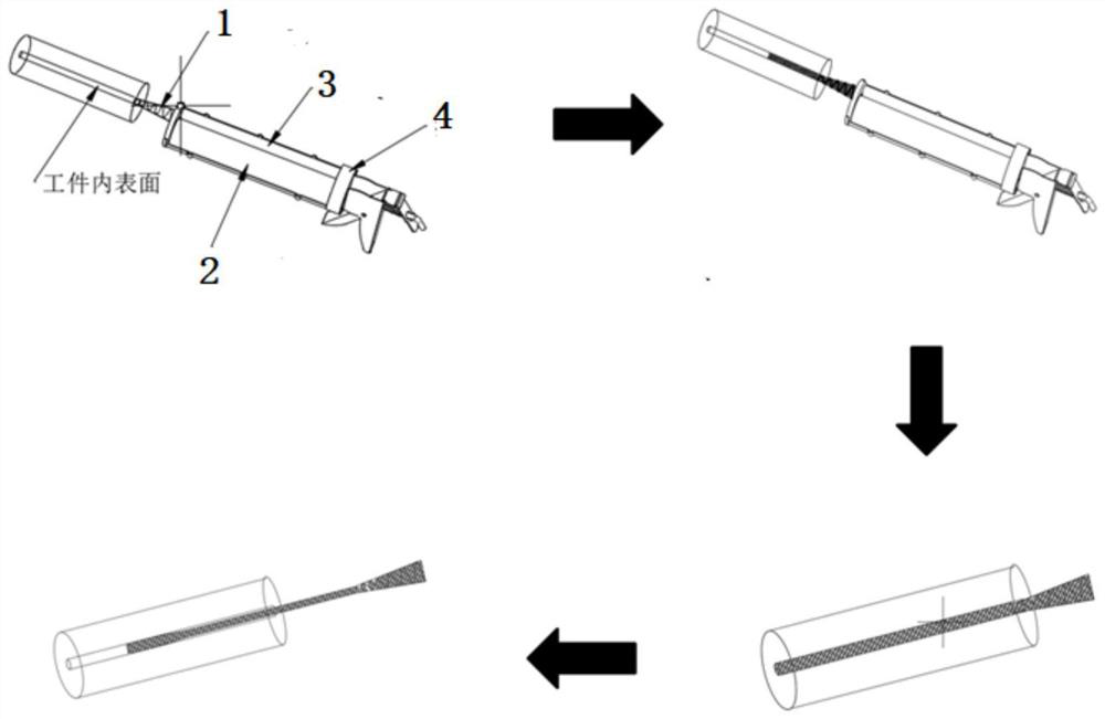 Nondestructive testing method for appearance and roughness of inner surface of deep hole