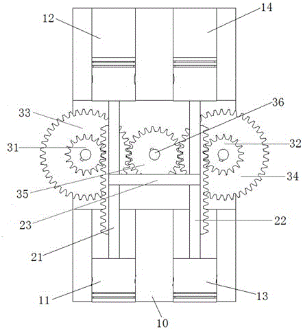 Horizontal opposed engine