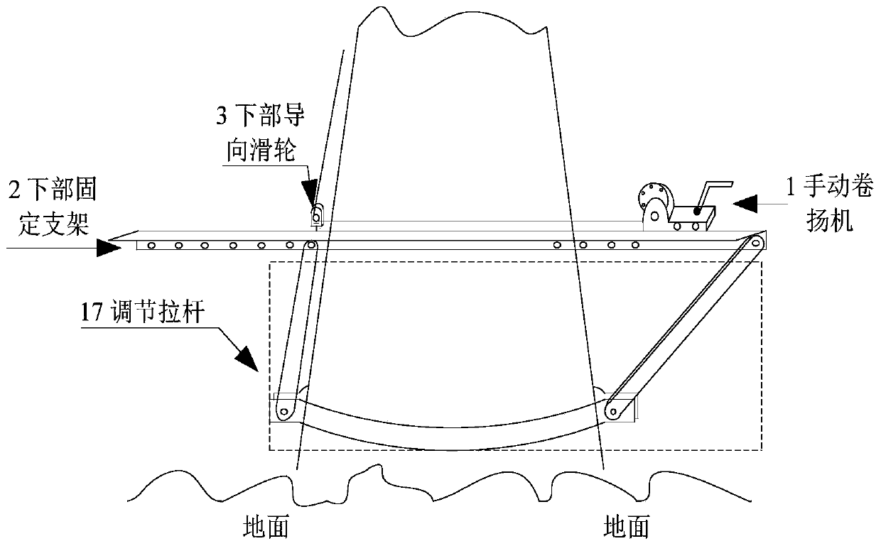 Electric pole operation lifting device