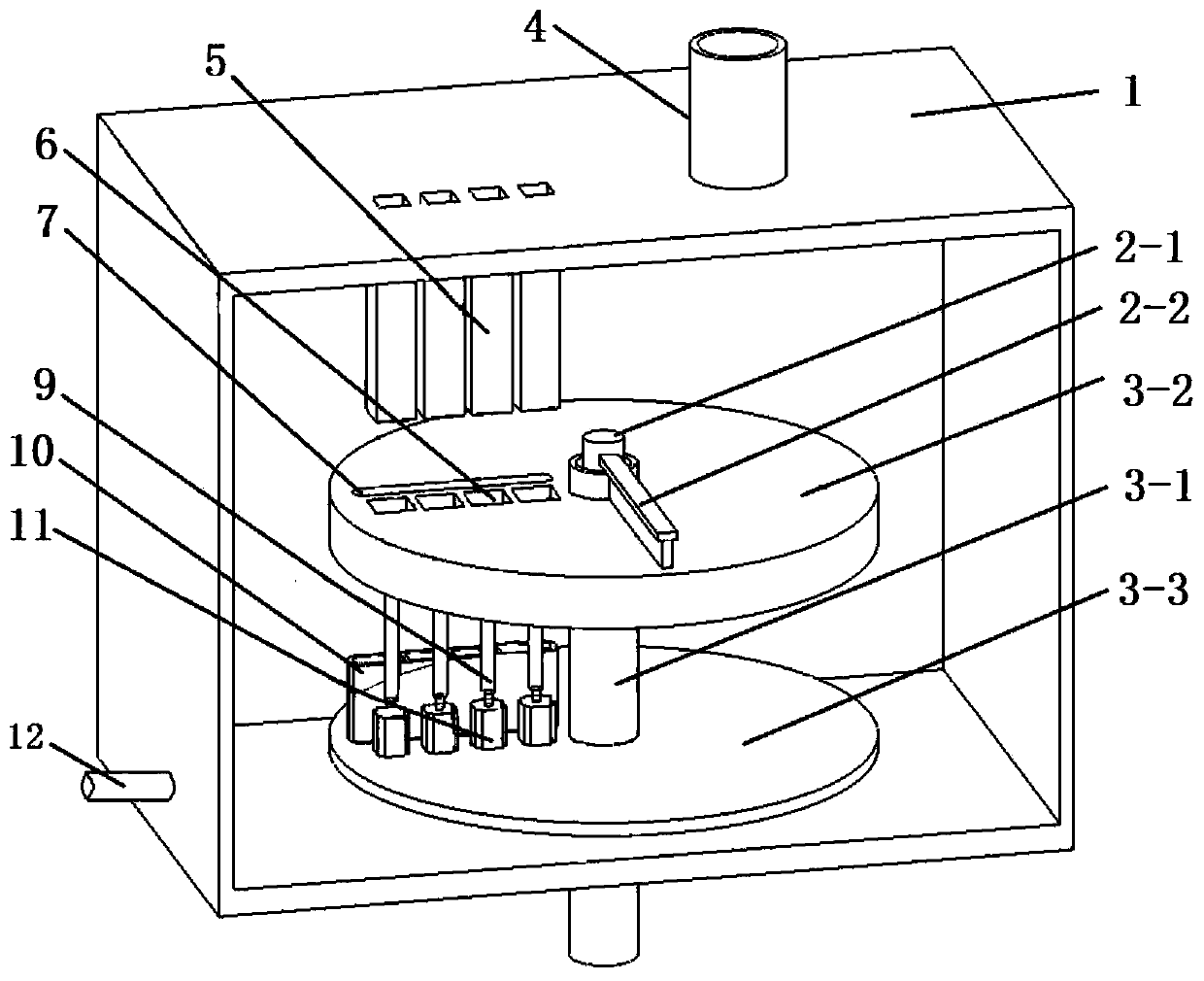 Disc rotary type multi-channel electron beam rapid forming method