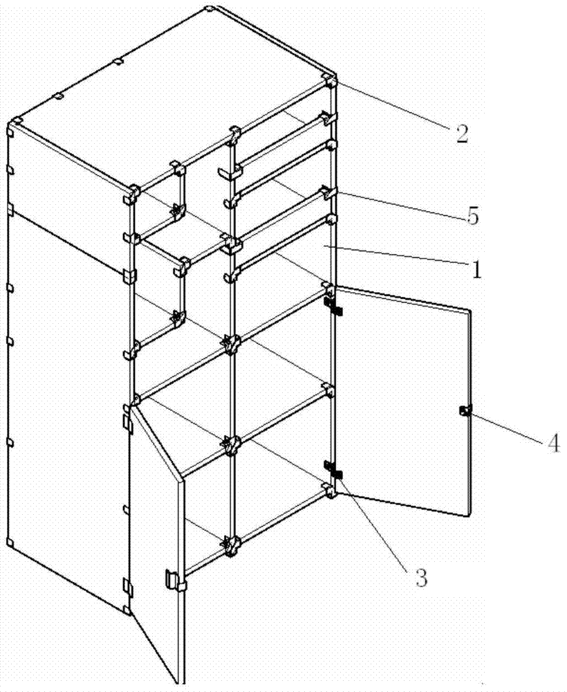 Convenient assembly structure between boards