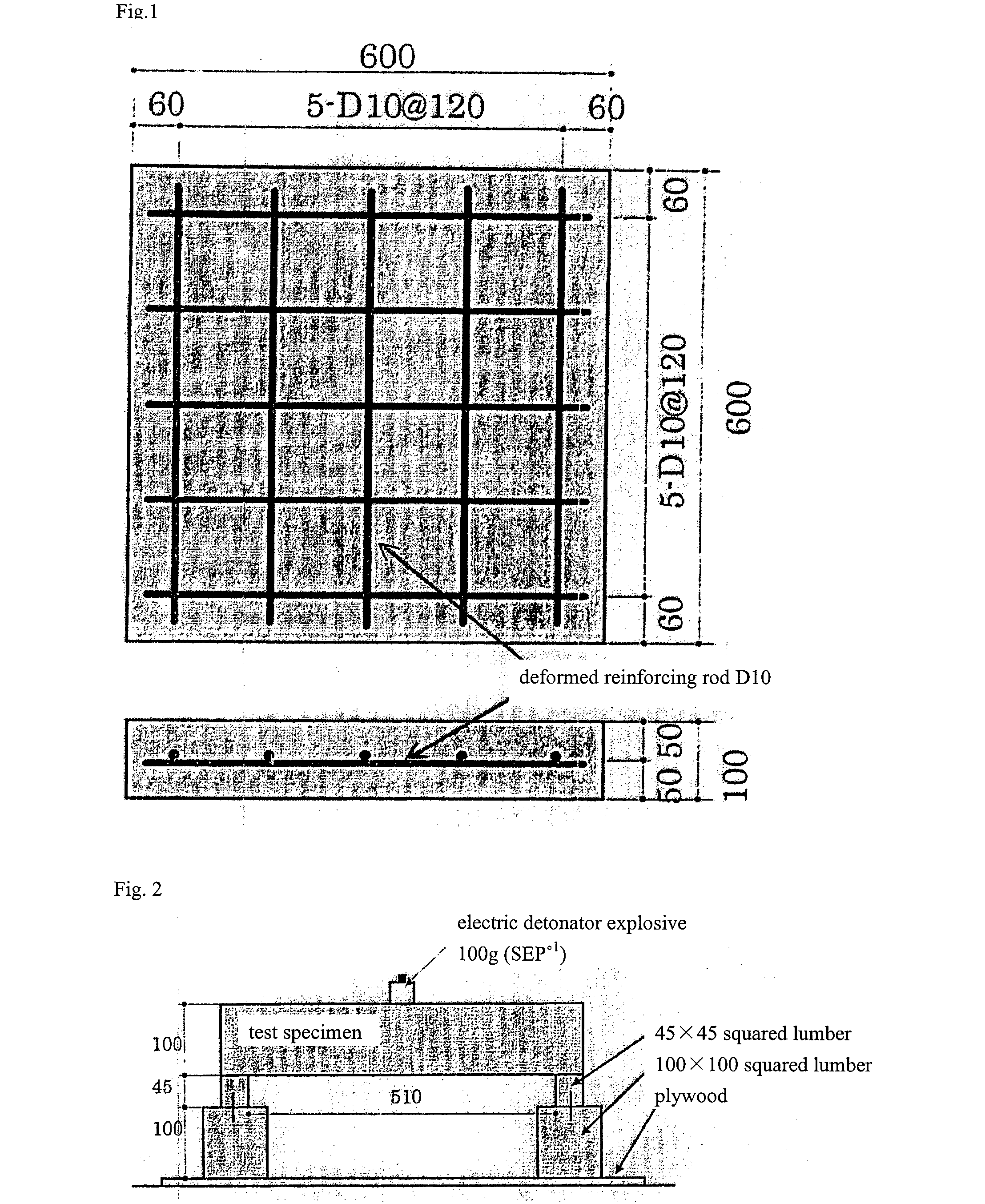 Concrete having excellent explosion resistance