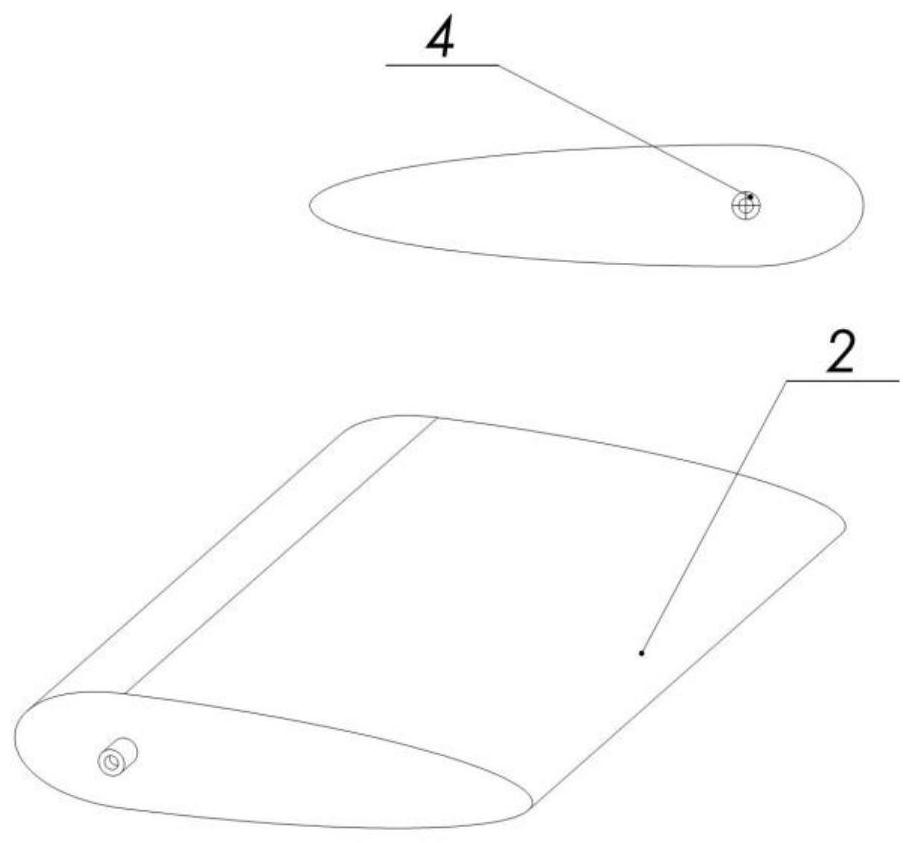 Empennage type ocean current energy flow-induced vibration bidirectional rocking power transmission device