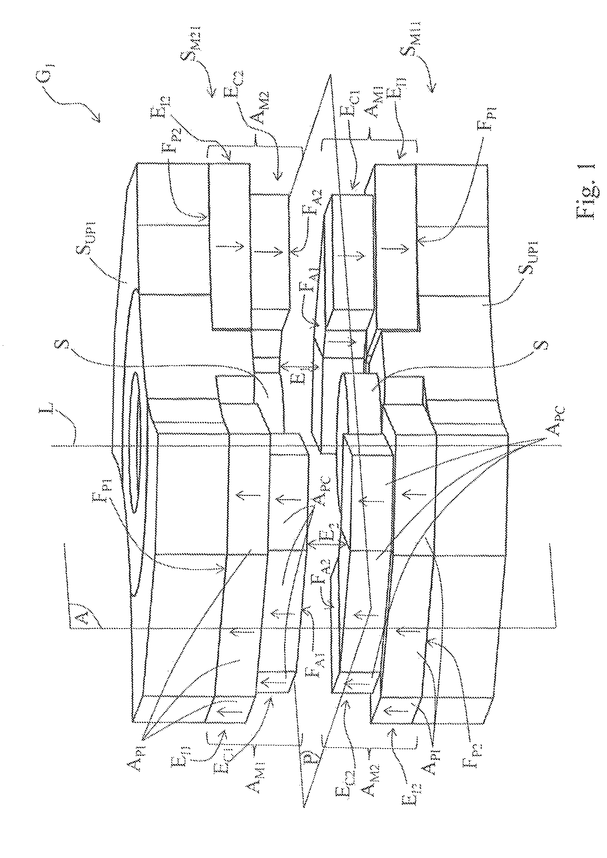 Magnetic field generator for a magnetocaloric thermal device, and magnetocaloric thermal device equipped with such a generator