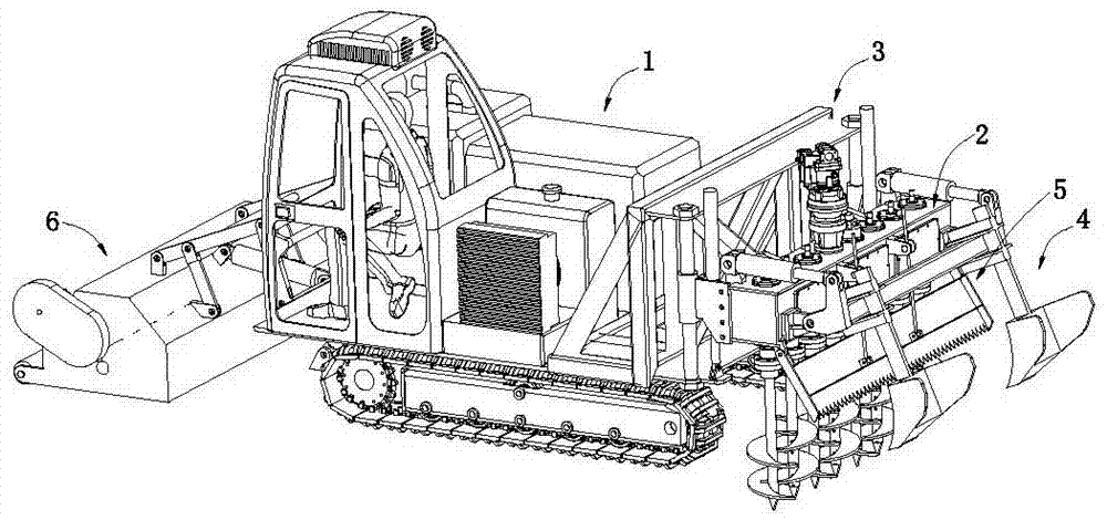 A kind of assembly method of loose tillage powder ridge machine