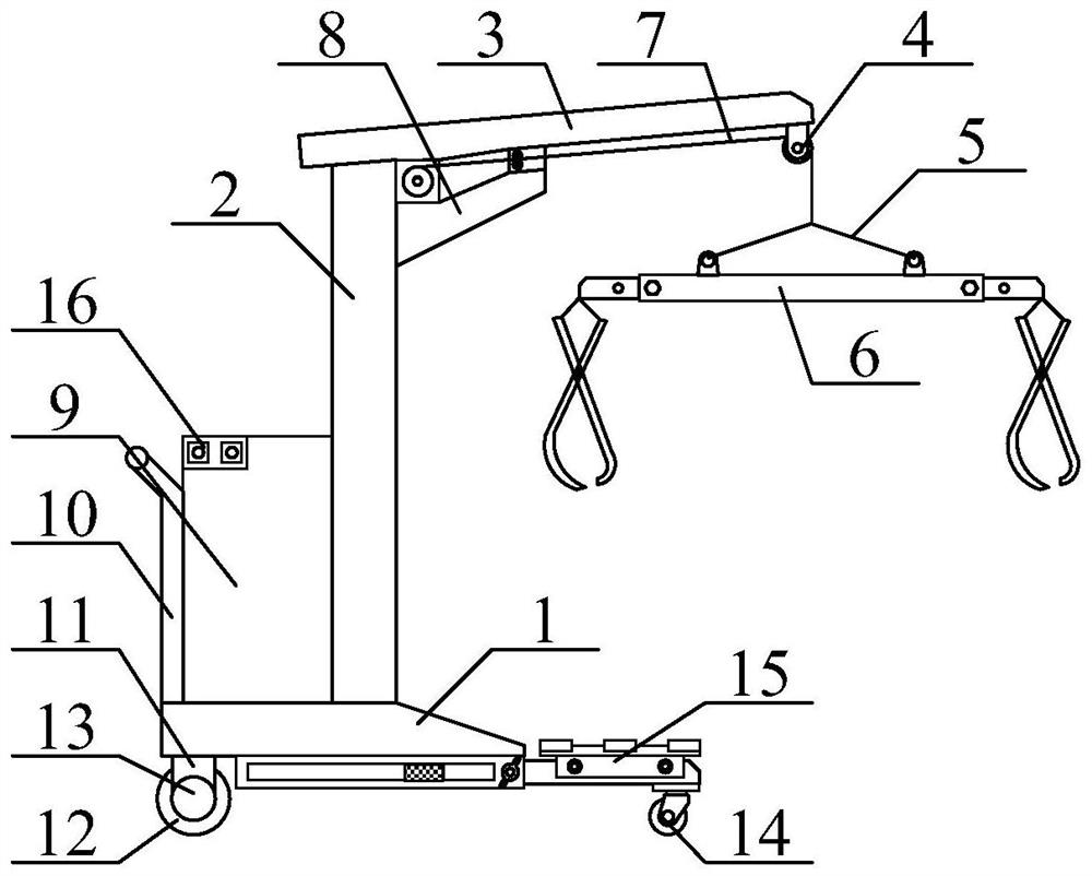 Pipeline transferring and lifting device for municipal pipeline construction