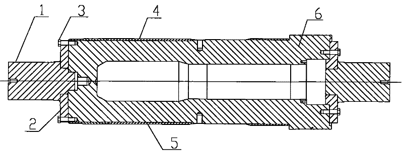 Repairing method of master cylinder plunger piston of radial forging machine