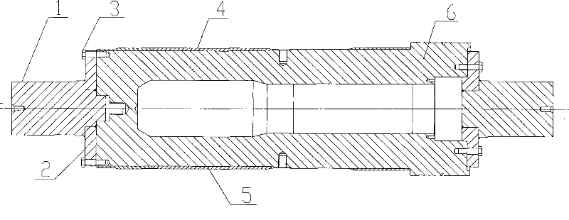 Repairing method of master cylinder plunger piston of radial forging machine