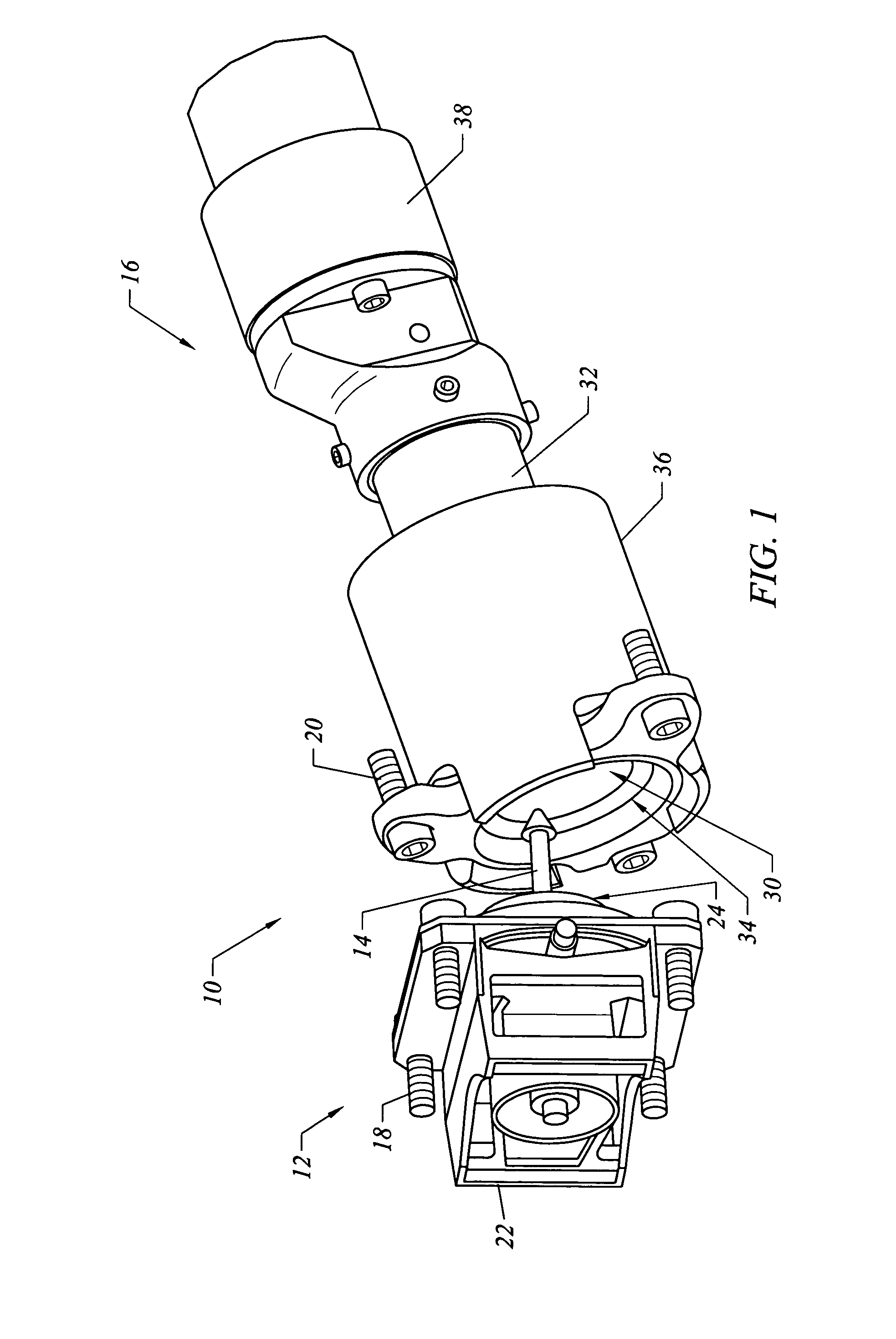 Automated latching device with active damping