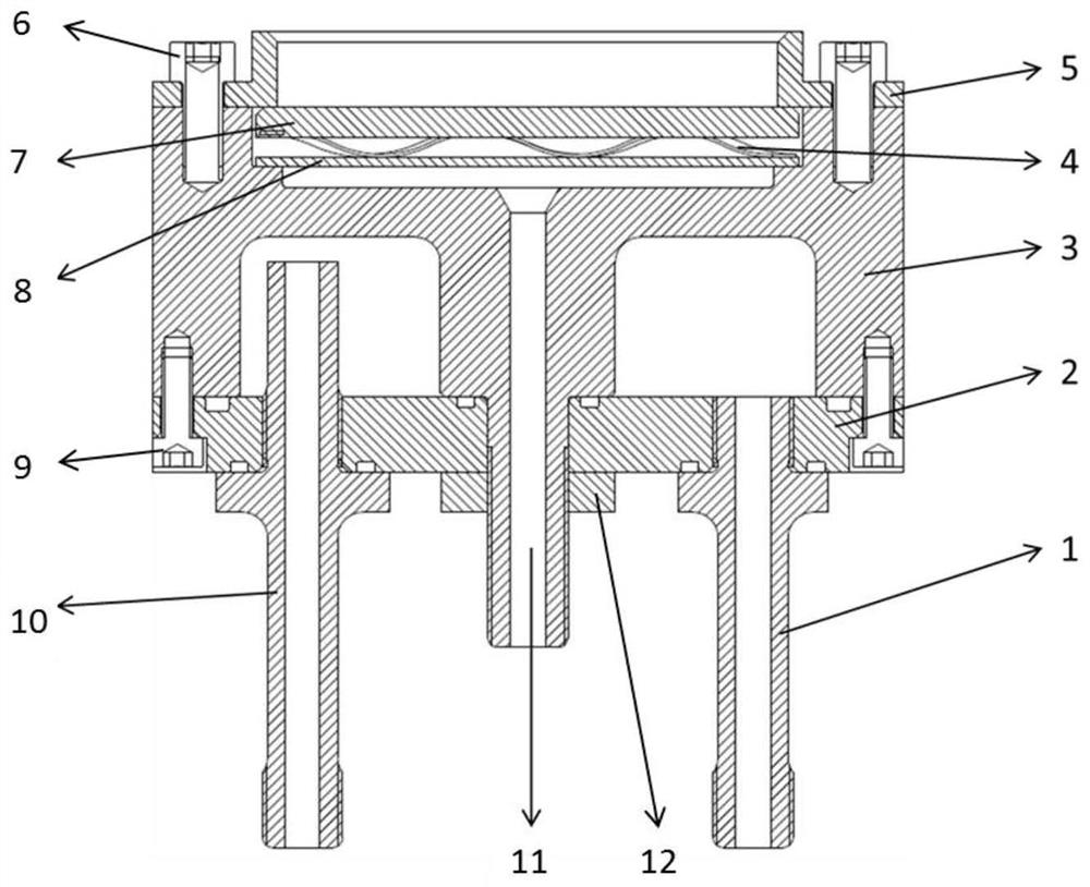 A combined burner with adjustable flame distribution