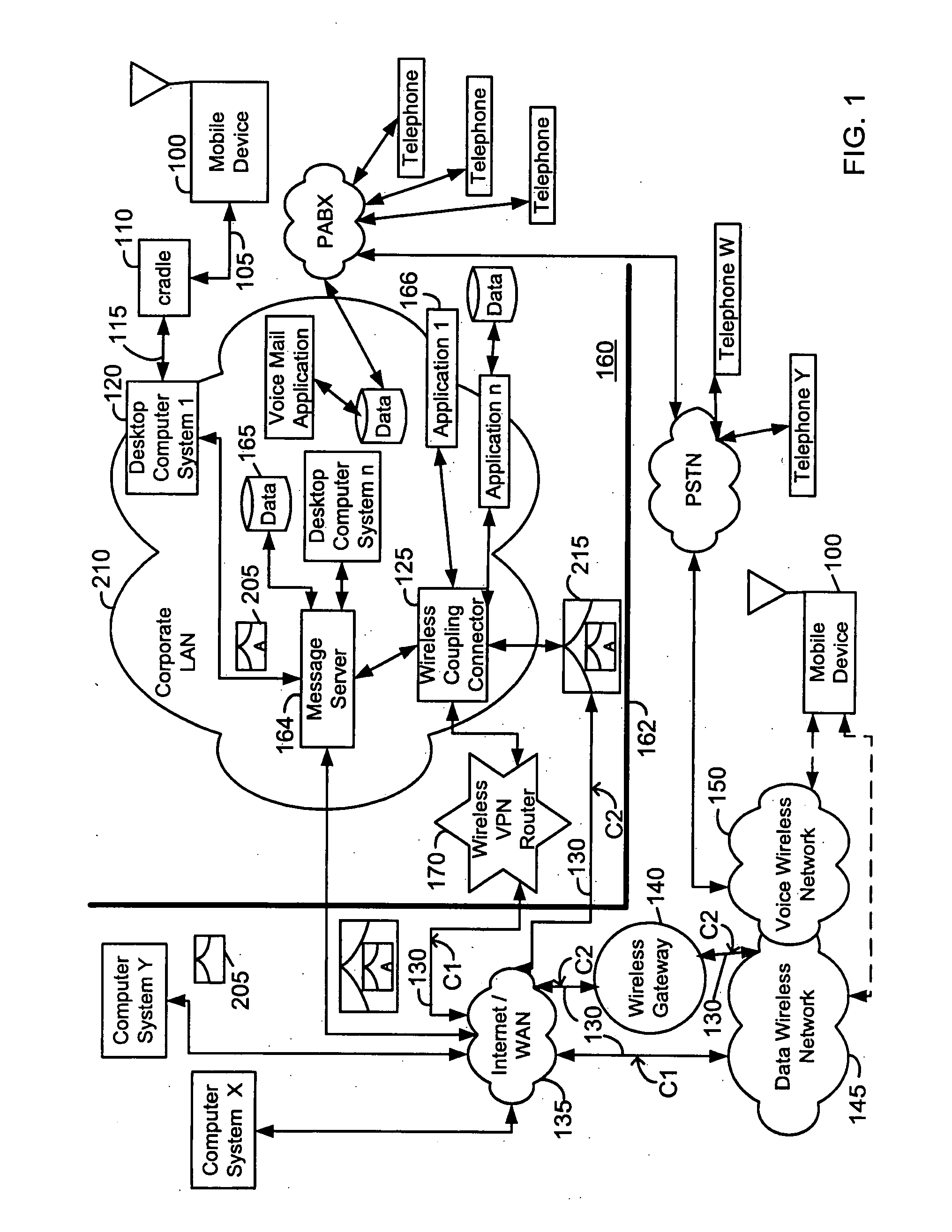 Advanced voice and data operations in a mobile data communication device