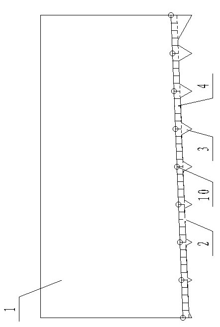 Detection card for thickness of coating layer of waterproof coating