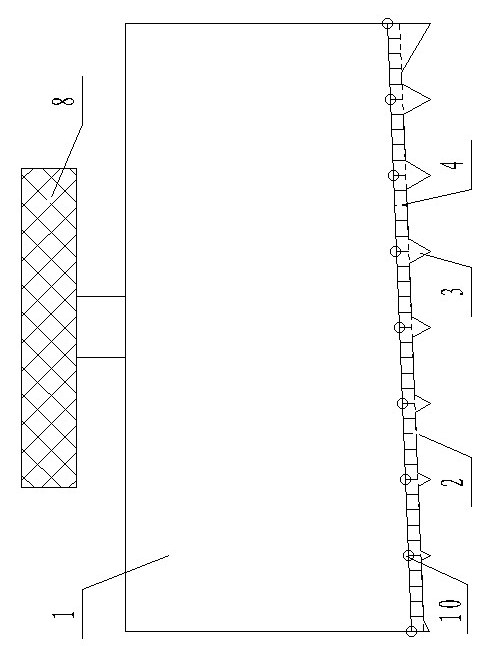 Detection card for thickness of coating layer of waterproof coating