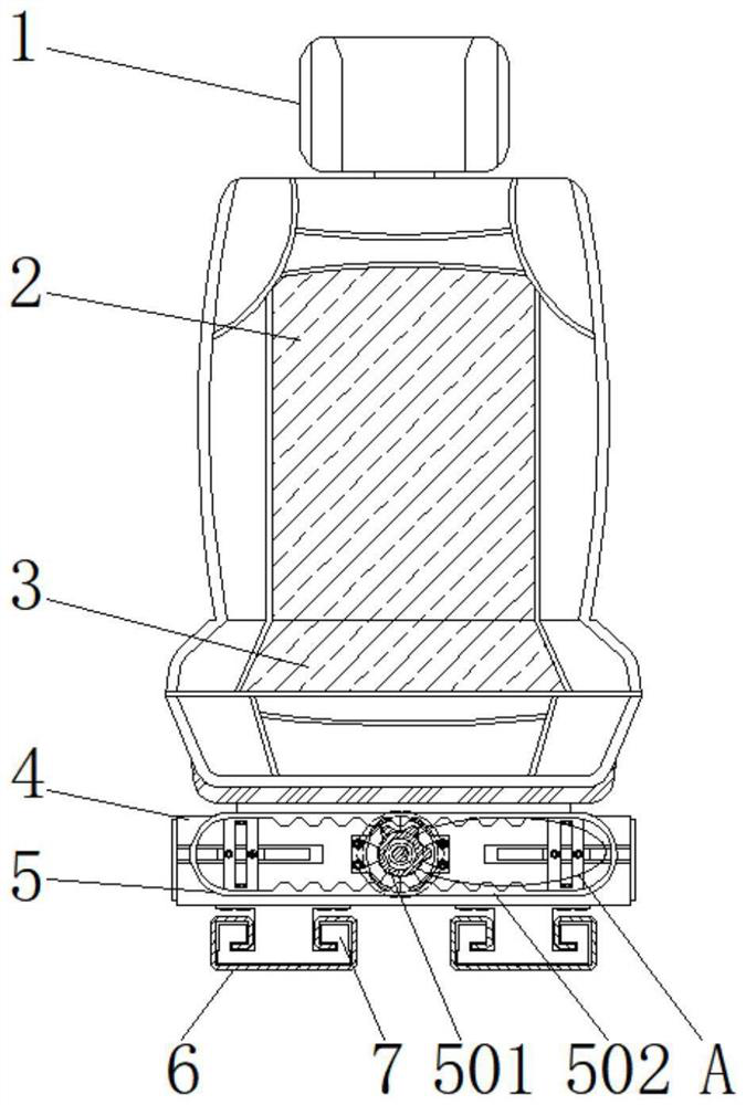 A kind of car seat with stable structure that can be fine-tuned left and right