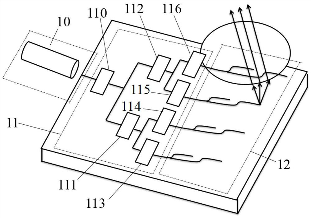 Laser radar chip, laser radar and laser detection method thereof