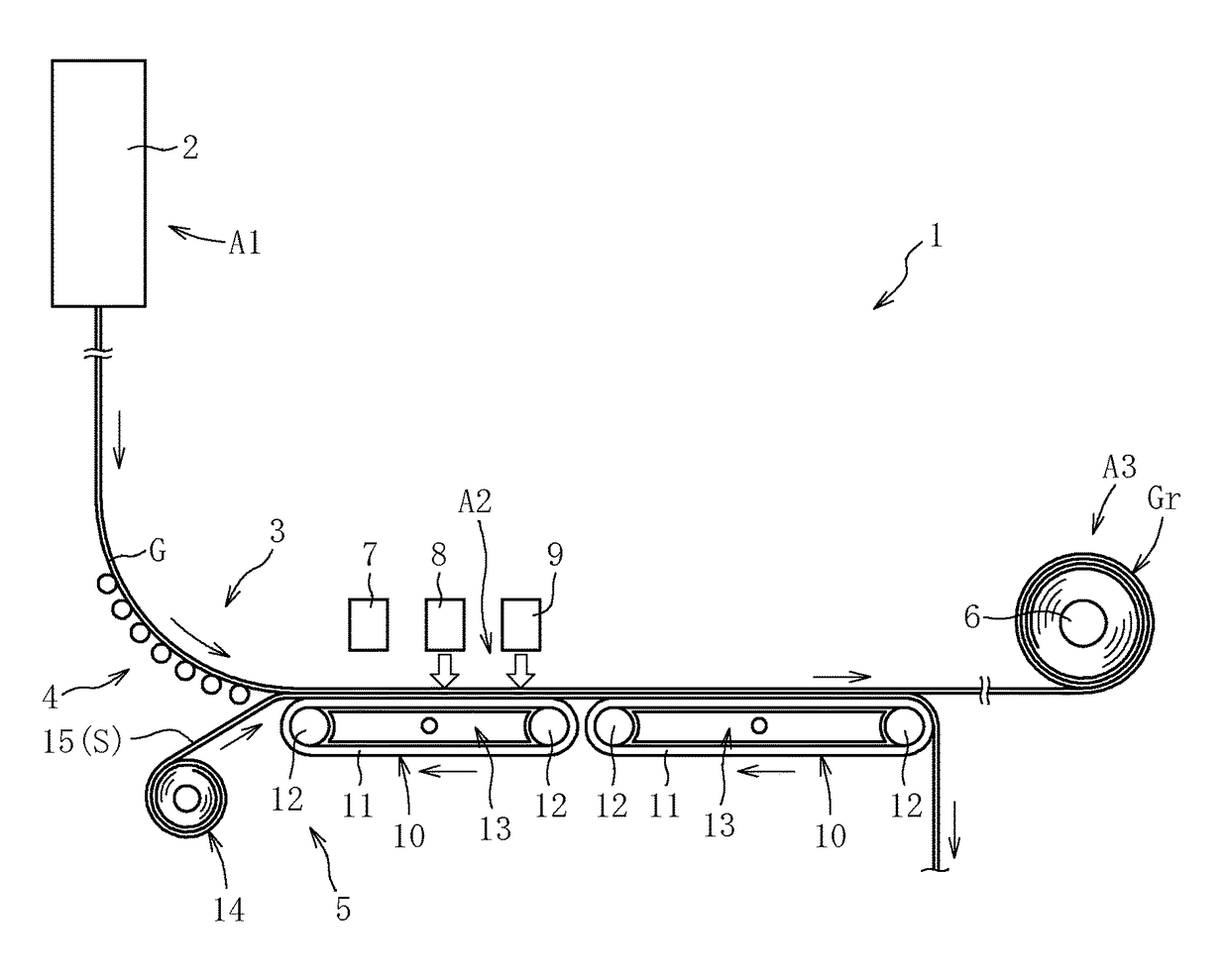 Manufacturing method for a glass roll and manufacturing apparatus for a glass roll