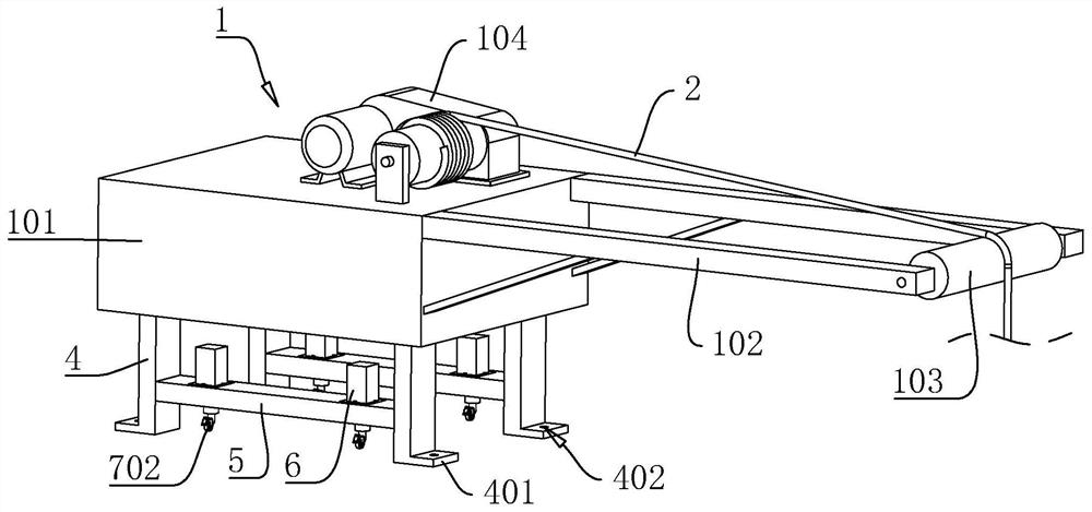 Transfer device for curtain wall hoisting