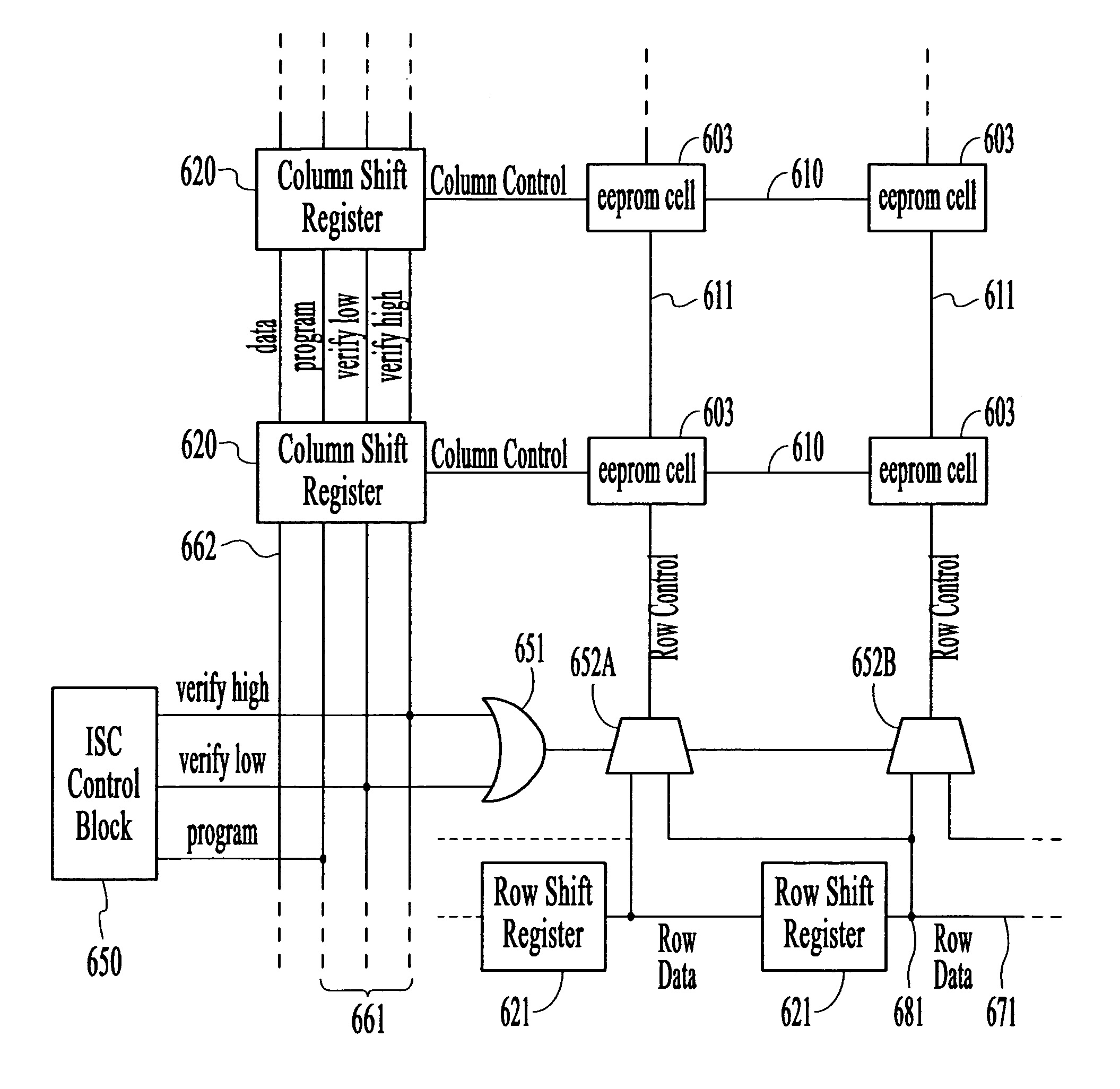 Techniques for programming and verifying data in a programmable circuit