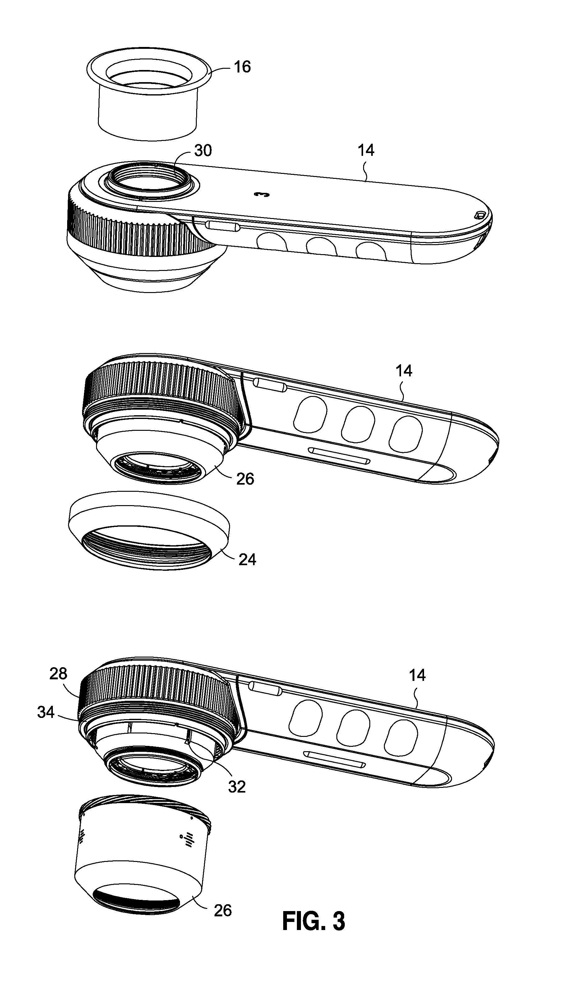 Dermoscopy illumination device with selective polarization and orange light for enhanced viewing of pigmented tissue