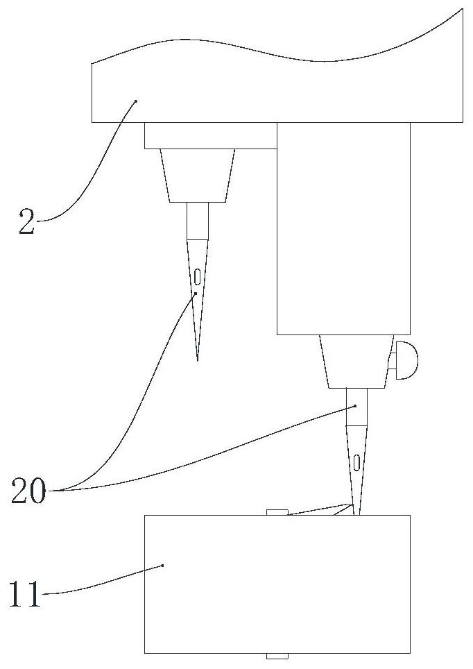 Chain double-needle sewing machine