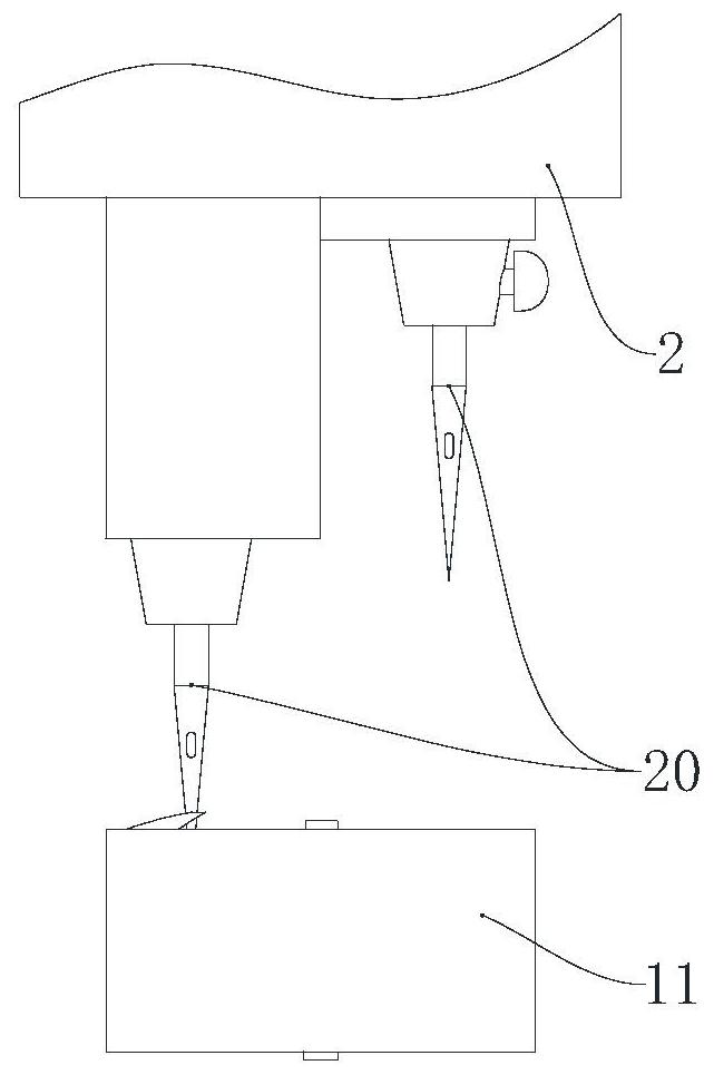 Chain double-needle sewing machine