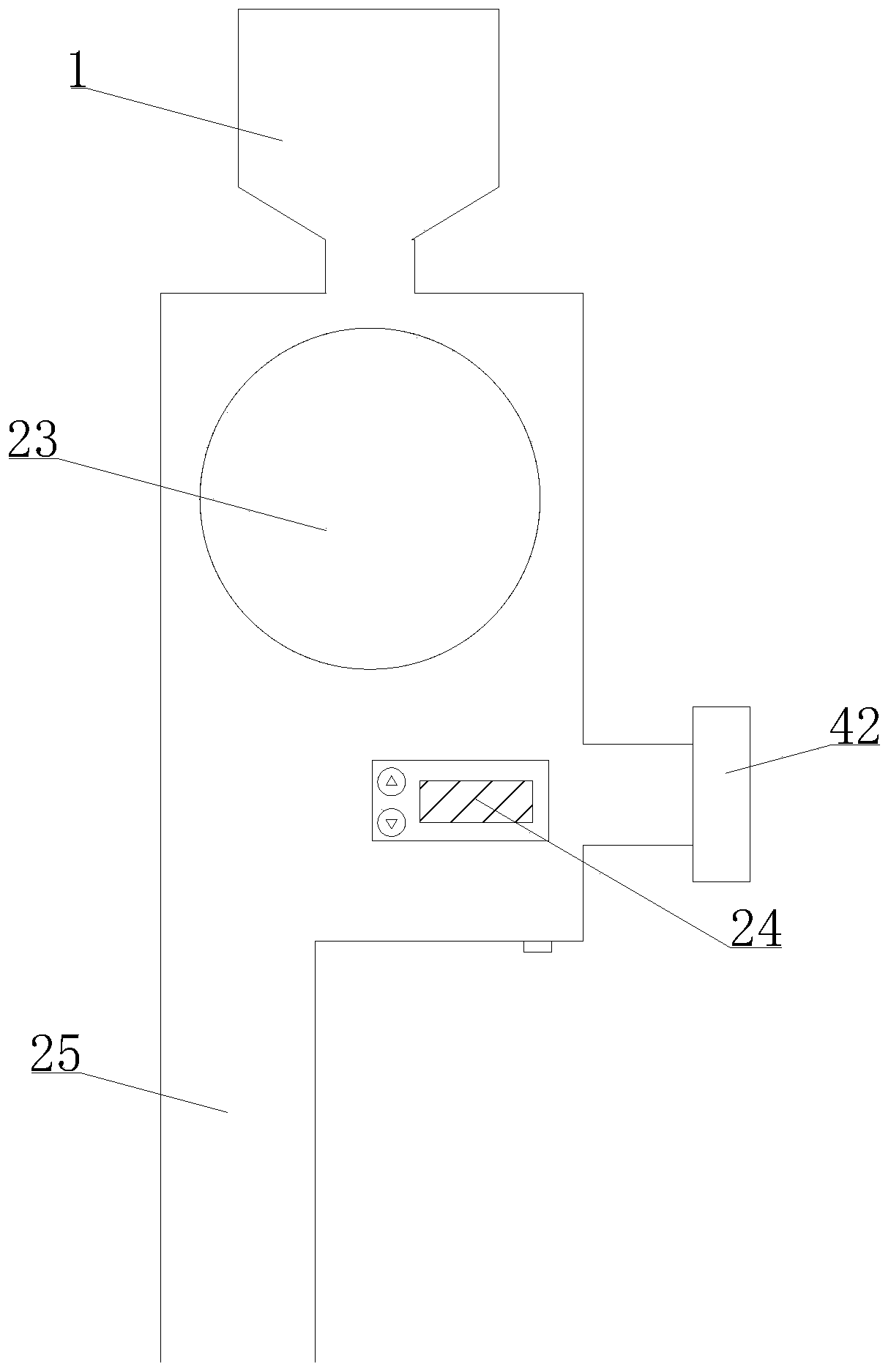 Laboratory solid powder quantitative taking device