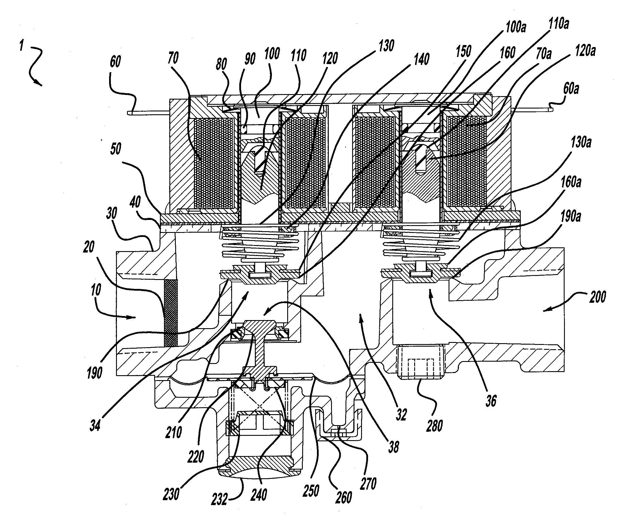 Silent solenoid valve for fluid regulation system