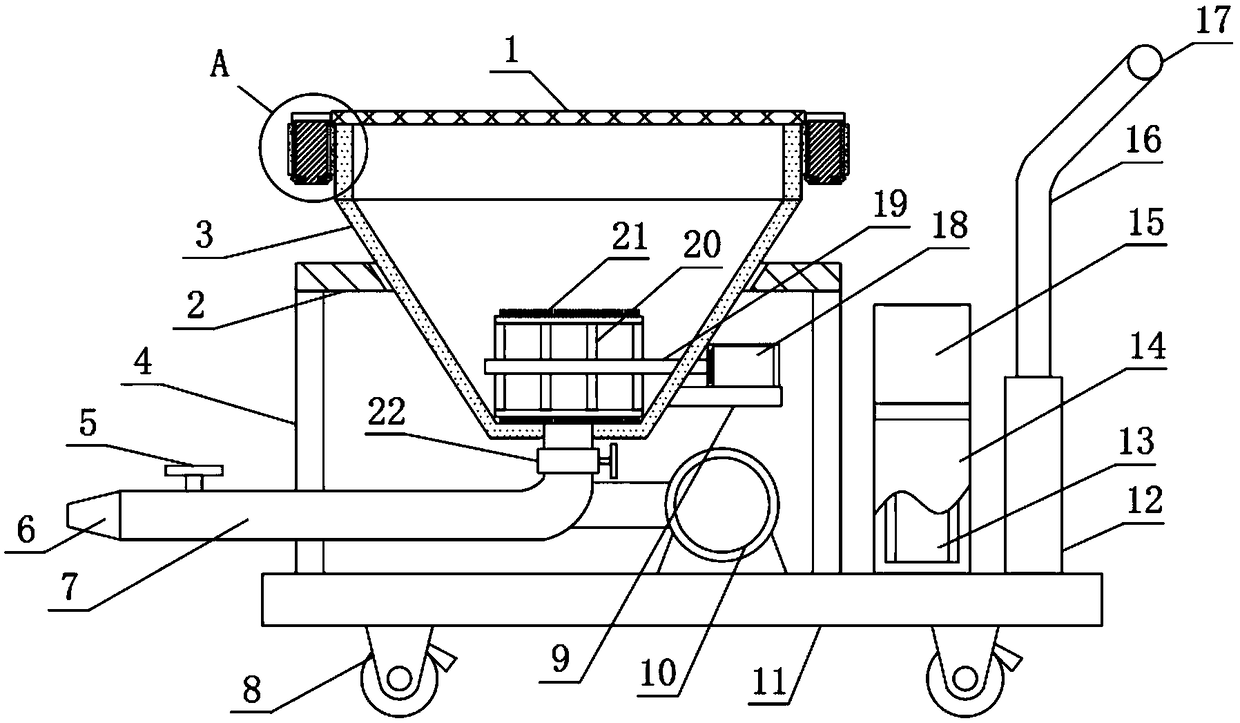 Spraying device applicable to installation of plastic runway