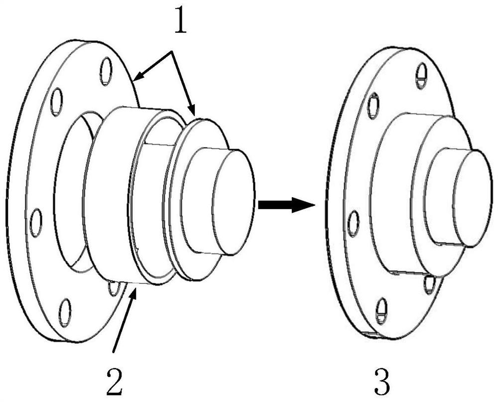 Z-shaped elastic flange structure for ultrasonic transducer and application of Z-shaped elastic flange structure